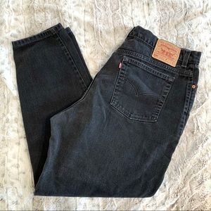 Vintage Levi’s 550 Black Denim High Rise Mom Jeans